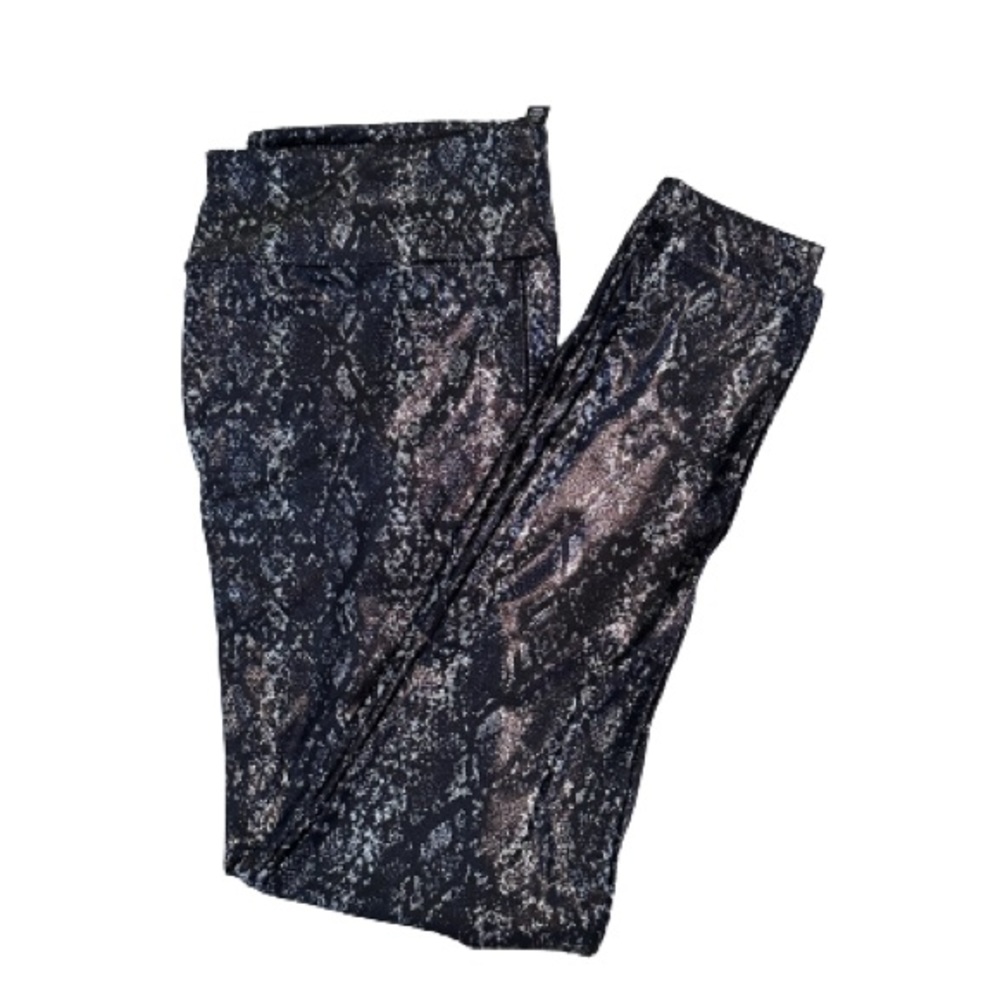 LuLaRoe Elegant stretch metallic snakeskin leggings Never Worn!